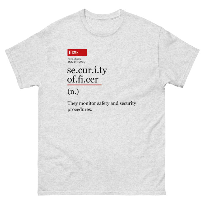 Security Officer Definition Unisex T-Shirt - Neutral Style Protection Gift