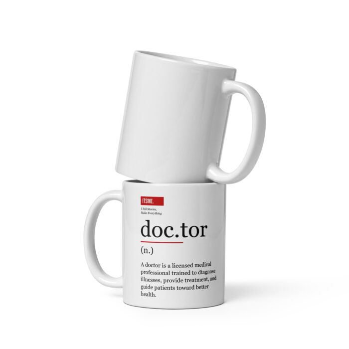 White glossy mug